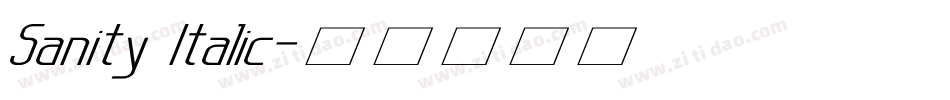 Sanity Italic字体转换